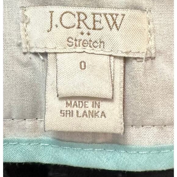 J. Crew Winnie Pant in Black Stretch Twill Cotton Low-Rise Ankle Size 0 - Picture 10 of 11